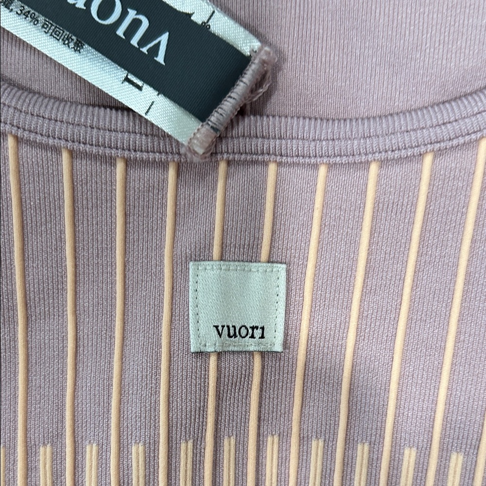 Vuori bicolor seamless longline bra in light peach/desert mauve color - Picture 6 of 7